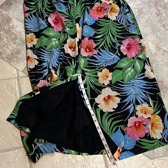 Emma James Floral Tropical A Line Vintage Maxi Skirt Plus Size 18 W Polyester - Picture 4 of 9